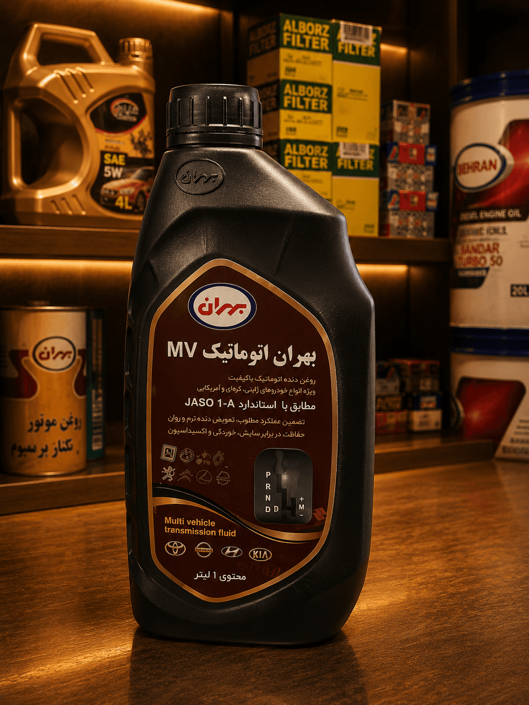 روغن گیربکس اتوماتیک بهران Automatic MV تمام سنتتیک مناسب خودروهای اتوماتیک