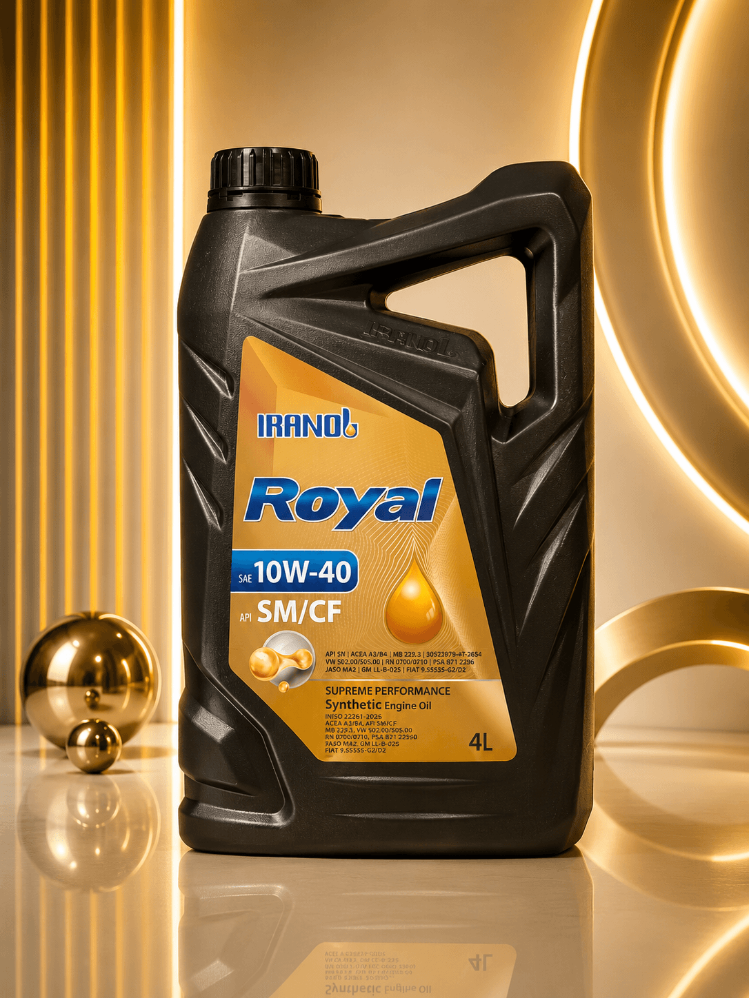 روغن موتور ایرانول رویال 10W40 سنتتیک API SM/CF